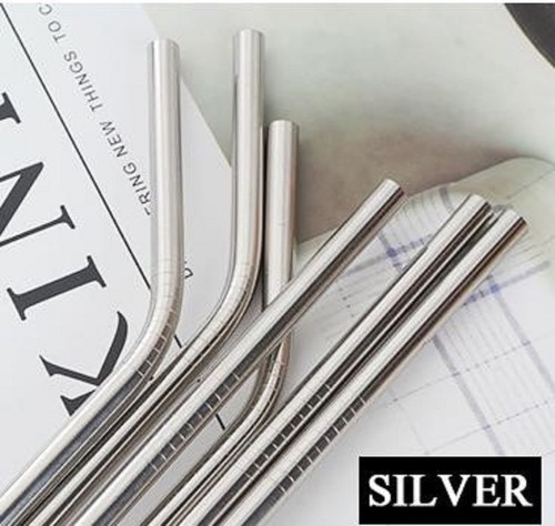 Rainbow metal drinking straws - rainbow,