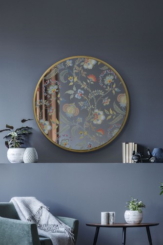Mirroroutlet large gold - large, round