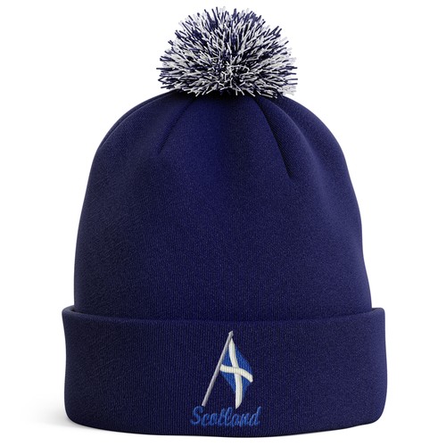 Embroidered scotland bobble - embroidered,