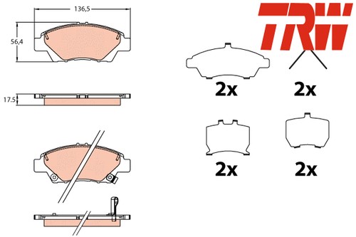 Front brake pad set - brake,