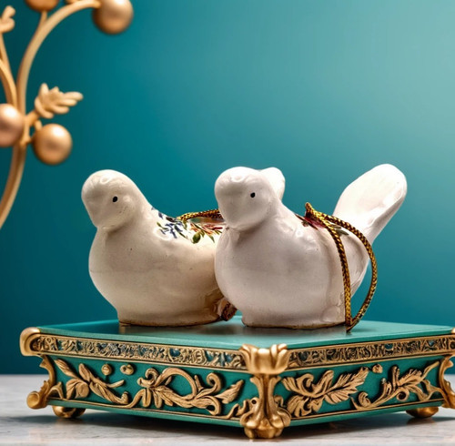 Olde ceramic pomander doves - olde,