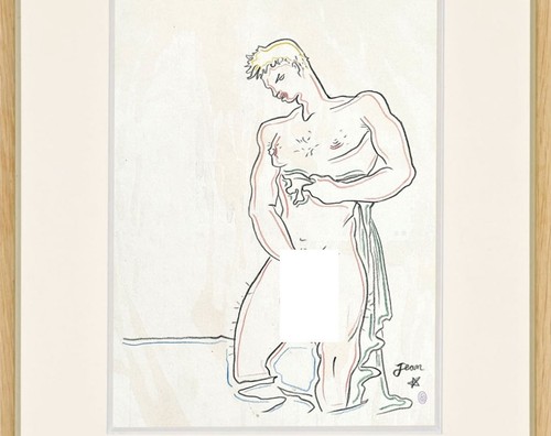 Jean cocteau drawing male - cocteau,