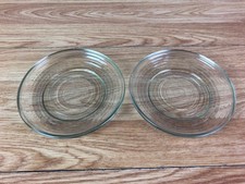 Pair Of Clear Glass Ribbed