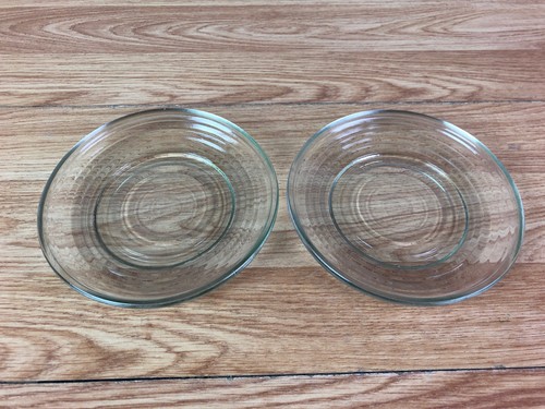 Pair clear glass ribbed - clear,