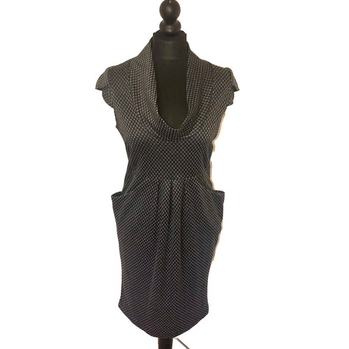 Atmosphere black cowl - neck, dot