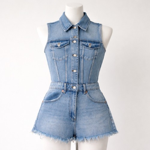 Nwt zara sleeveless denim - sleeveless,