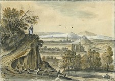 Figure In Mountain Landscape