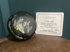 Caithness Paperweight William Manson Dragonfly & Flowers Limited Edition 1988