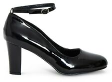 Unisex Block Heel Ankle Strap Court Shoes – Drag & Crossdresser Heels UK 9–12