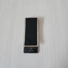 Gucci Wallet Money Clip Black Silver Ag925 Unisex Made in Italy