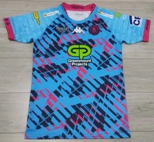 Wigan Warriors Rugby Super League Away Shirt 2024 - Kappa Medium Jersey Blue Top