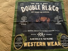 RRL Double RL  Unisex  cowboys cattlemen bandana 54 cm x 54 cm NWOT RARE 