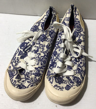 Rocket Dog Blue/White Floral Design Shoes Size 6-Good Condition (Y2)