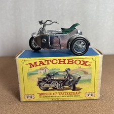 Matchbox Models Of Yesteryear Y8 1914 Sunbeam Motorcycle Sidecar Boxed By Lesney