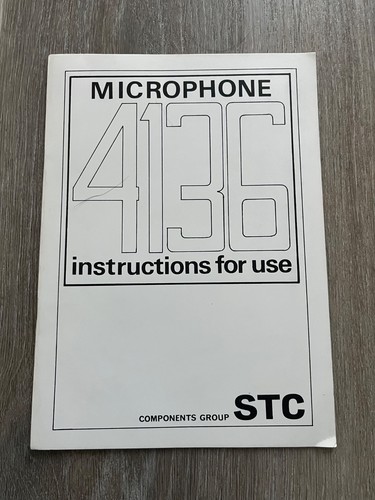 Microphone 4136 instructions - microphone,