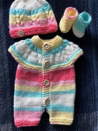 Hand knitted dolls clothes - knitted,