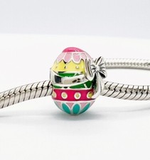 Easter Egg Charm Bead With Bow