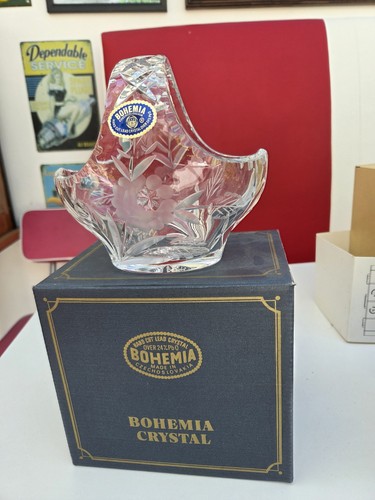 Bohemia hand cut crystal - crystal, vase
