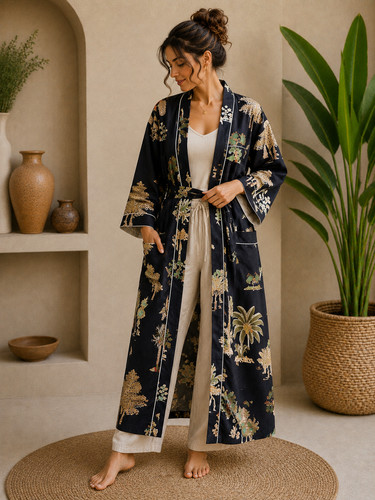 Black floral botanical - floral,