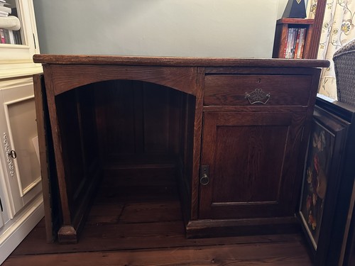 Vintage single pedestal desk - vintage,