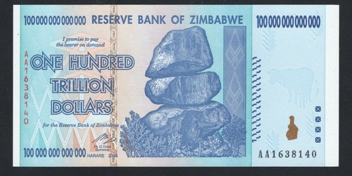 Zimbabwe 100 trillion dollar - zimbabwe,