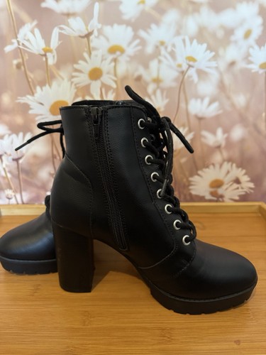Women black ankle boots - black,