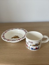 Emma Bridgewater Child’s Cup & Dish, Builders At Work, Melamine By Elite.