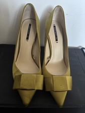 Zara Lime Green Bow Heels Size