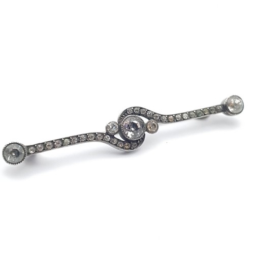 Antique french silver brooch - french,