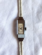 Swiss TYME (CYMA) Ladies Art Deco Silver Tone Cocktail Watch-Intermittent Runner