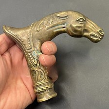Brass Horse Head Statue