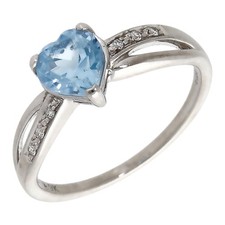 Pre-Owned 9ct White Gold Blue