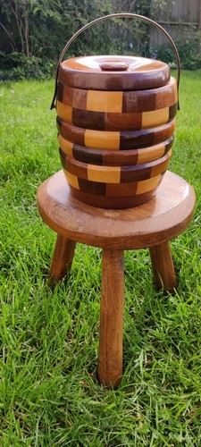 Retro block wood biscuit - retro,
