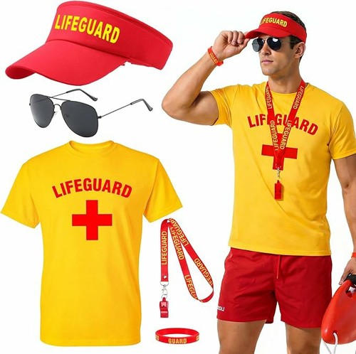 Men life guard costume - men's,