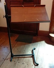 Antique Victorian Iron & Mahogany Bedside Chair Reading Stand DELIVERY POSSIBLE