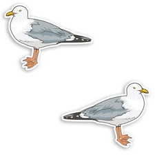 2 x 10cm Seagull Bird Vinyl