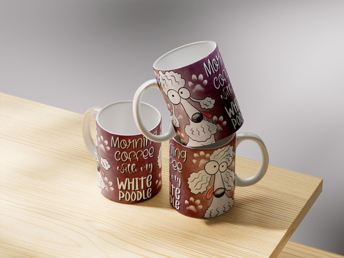 Cute poodle mug apricot - cute,