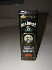 Vintage Jack Daniels Sour Mash Tennessee Whiskey Hinged Empty Metal Bottle Tin