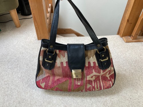 Vintage kilim carpet bag - kilim,