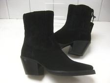 COWBOY BOOTS 3 M&S PER UNA real leather suede cuban heel INSOLIA BNWT NEW rrp79