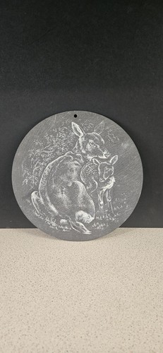 Vintage large round slate - large,