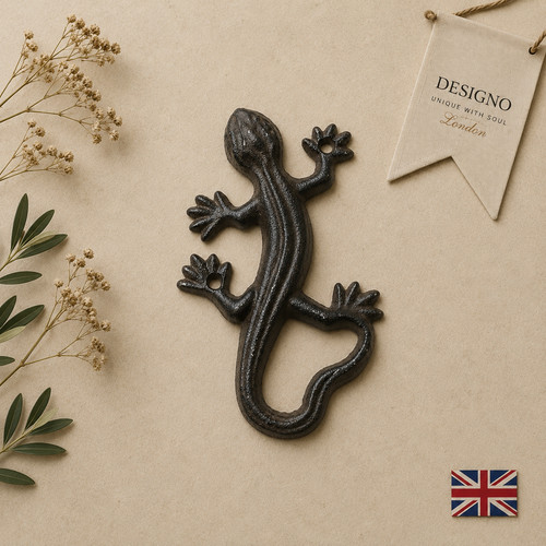Cast iron gecko lizard - gecko,