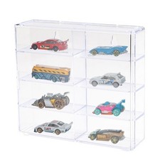 1:64 Acrylic Display Box For 8 Wheels Car Model Toy Cabinet Rack With Door UK