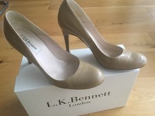 L.K. Bennett 'Shilo' Taupe Court Shoes in their Original Box Size 37/4
