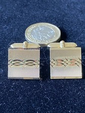 Vintage gold tone square