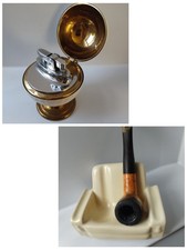 Vintage Smoking Pipe, Rack &