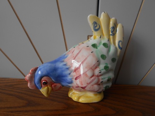 Pecking hen ceramic - pecking, figurine