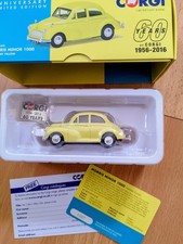 New Corgi 60th Morris Minor 1000, Highway Yellow Die-cast Model VA05808 1/43