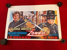 Zorro The Fox original Belgian Film Poster, George Ardisson one sheet, Le Renard
