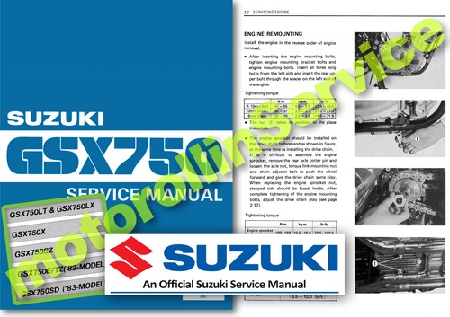 Suzuki gsx750 service manual - suzuki,